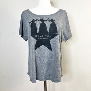 Hamilton Musical Schuyler Sisters Graphic Tee Heather Gray Medium Broadway Shirt